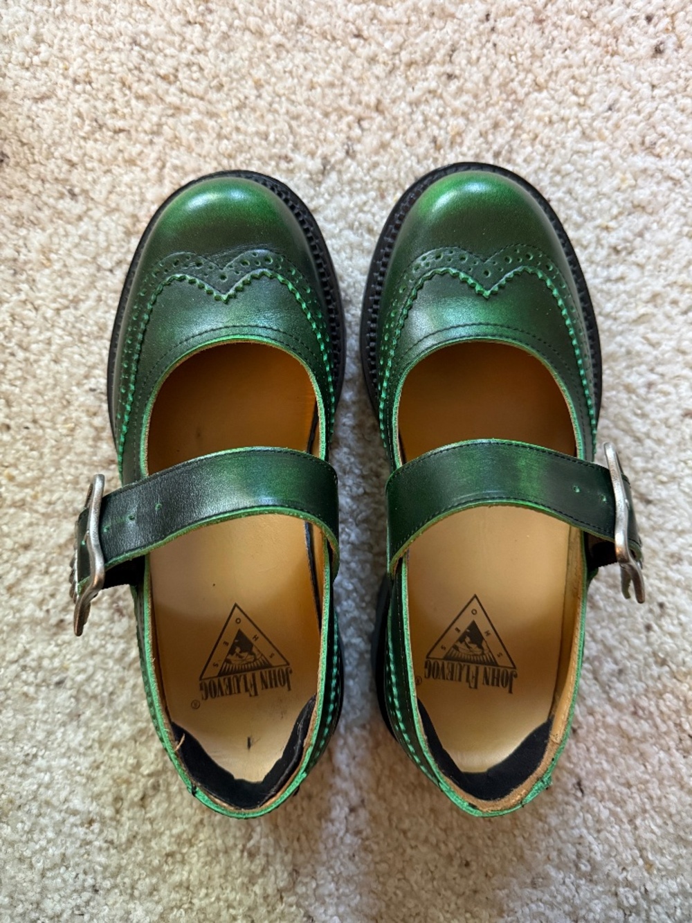 Fluevog 7th Heaven Mary Jane Gillian - Green